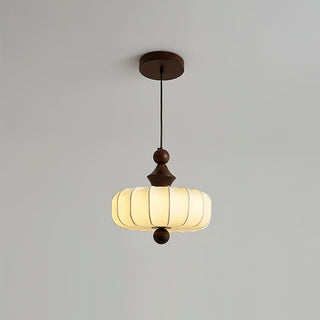 Luvia Vintage Wood Fabric Pendant Light