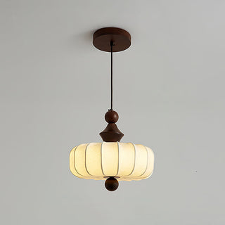 Luvia Vintage Wood Fabric Pendant Light