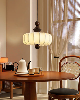 Luvia Vintage Wood Fabric Pendant Light