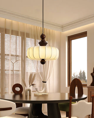 Luvia Vintage Wood Fabric Pendant Light