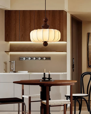 Luvia Vintage Wood Fabric Pendant Light