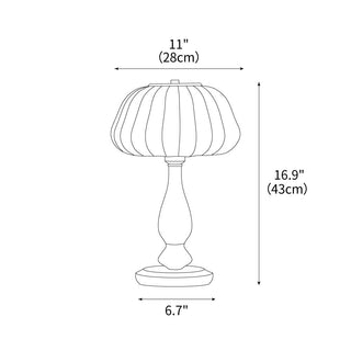 Luxe Blossom Vintage Wood Table Light