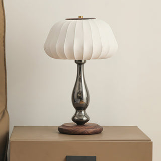 Luxe Blossom Vintage Wood Table Light