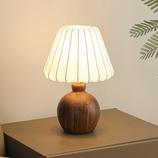 Luxe Blossom Vintage Wood Table Light