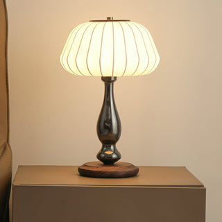 Luxe Blossom Vintage Wood Table Light