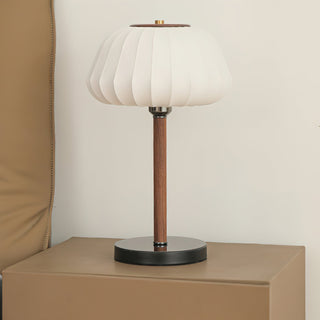 Luxe Blossom Vintage Wood Table Light