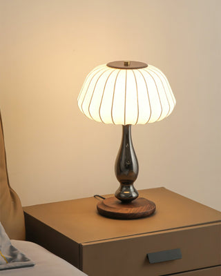 Luxe Blossom Vintage Wood Table Light
