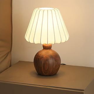 Luxe Blossom Vintage Wood Table Light