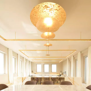 Zathaara Layered Gold Foil Pendant Light - Blowlighting