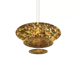 Zathaara Layered Gold Foil Pendant Light - Blowlighting