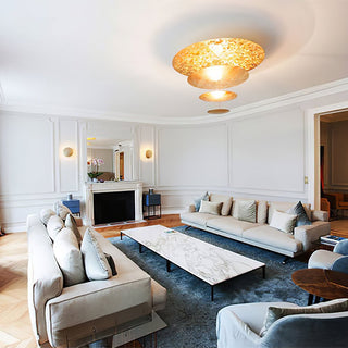 Zathaara Layered Gold Foil Pendant Light - Blowlighting