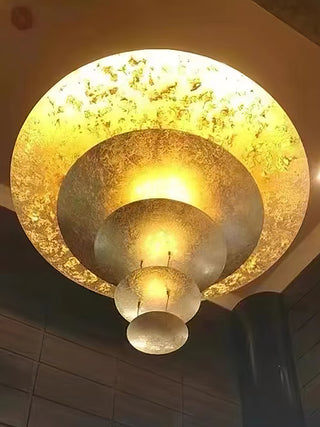 Zathaara Layered Gold Foil Pendant Light - Blowlighting