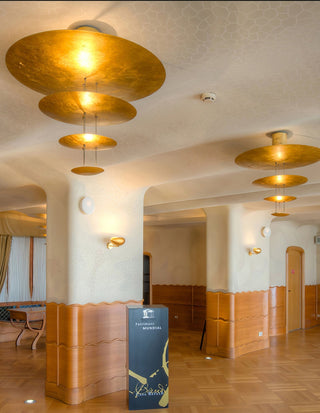 Zathaara Layered Gold Foil Pendant Light - Blowlighting