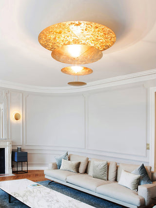 Zathaara Layered Gold Foil Pendant Light - Blowlighting
