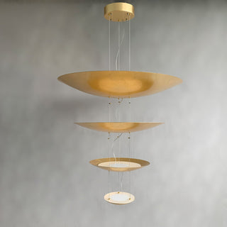 Zathaara Layered Gold Foil Pendant Light - Blowlighting