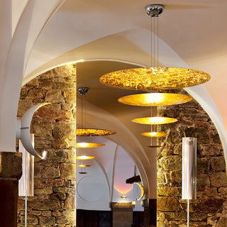 Zathaara Layered Gold Foil Pendant Light - Blowlighting