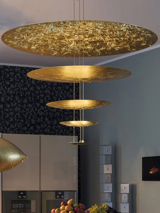 Zathaara Layered Gold Foil Pendant Light - Blowlighting