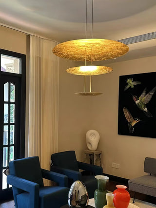 Zathaara Layered Gold Foil Pendant Light - Blowlighting