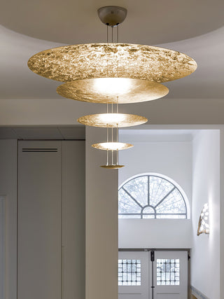 Zathaara Layered Gold Foil Pendant Light - Blowlighting