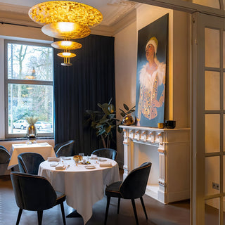 Zathaara Layered Gold Foil Pendant Light - Blowlighting