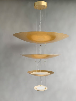 Zathaara Layered Gold Foil Pendant Light - Blowlighting