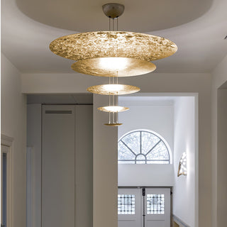 Zathaara Layered Gold Foil Pendant Light - Blowlighting