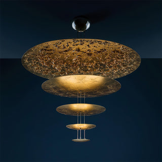 Zathaara Layered Gold Foil Pendant Light - Blowlighting