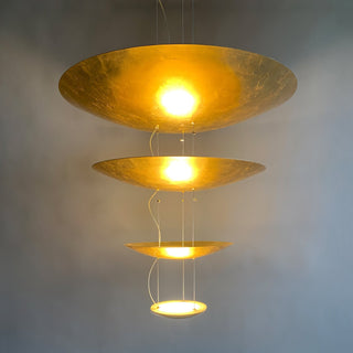 Zathaara Layered Gold Foil Pendant Light - Blowlighting