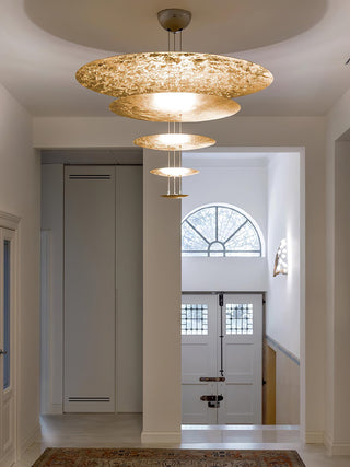 Zathaara Layered Gold Foil Pendant Light - Blowlighting