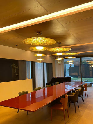 Zathaara Layered Gold Foil Pendant Light - Blowlighting