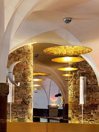 Zathaara Layered Gold Foil Pendant Light - Blowlighting