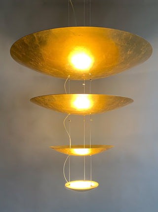 Zathaara Layered Gold Foil Pendant Light - Blowlighting