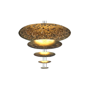 Zathaara Layered Gold Foil Pendant Light - Blowlighting