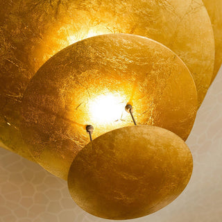 Zathaara Layered Gold Foil Pendant Light - Blowlighting