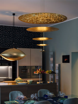 Zathaara Layered Gold Foil Pendant Light - Blowlighting