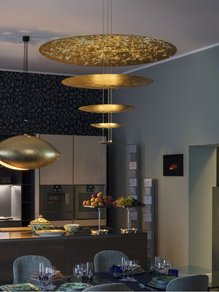 Zathaara Layered Gold Foil Pendant Light - Blowlighting