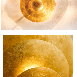 Zathaara Layered Gold Foil Pendant Light - Blowlighting