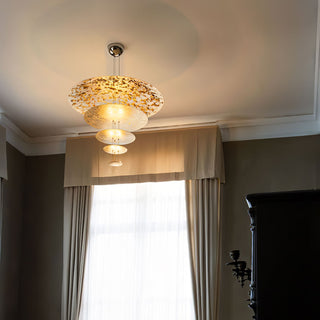 Zathaara Layered Gold Foil Pendant Light - Blowlighting