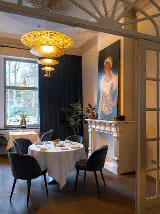 Zathaara Layered Gold Foil Pendant Light - Blowlighting