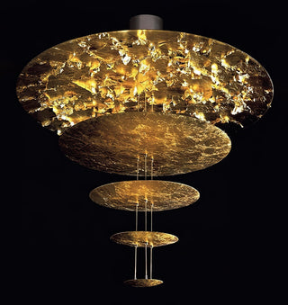 Zathaara Layered Gold Foil Pendant Light - Blowlighting