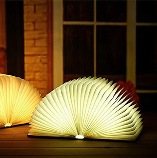 Magic Book Art Deco Wood Table Light