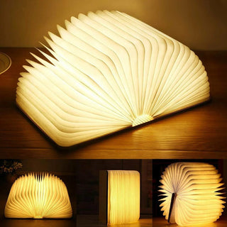 Magic Book Art Deco Wood Table Light
