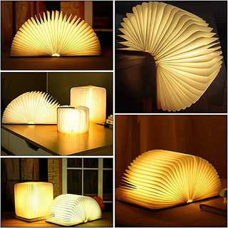 Magic Book Art Deco Wood Table Light