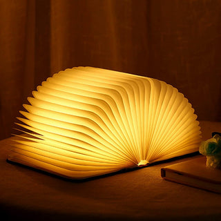 Magic Book Art Deco Wood Table Light