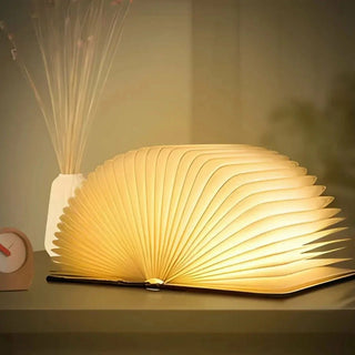 Magic Book Art Deco Wood Table Light