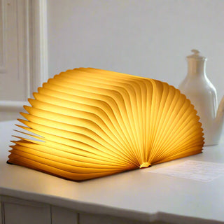 Magic Book Art Deco Wood Table Light