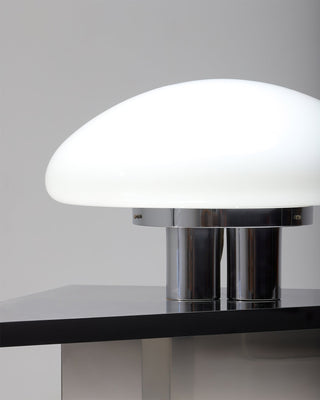 Magnolia Modern Glass Chrome Table Lamp
