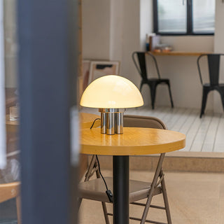 Magnolia Modern Glass Chrome Table Lamp