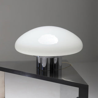 Magnolia Modern Glass Chrome Table Lamp