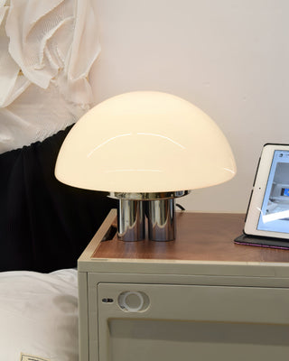 Magnolia Modern Glass Chrome Table Lamp